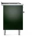 Nostalgie II 60 UP60FSNMPEGC Freestanding Dual Fuel Range with 7 Sealed Burners with Griddle and French Top Double Oven with Triple Glass Door with Chrome knobs view 10
