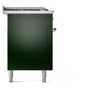Nostalgie II 60 UP60FSNMPEGG Freestanding Dual Fuel Range with 7 Sealed Burners with Griddle and French Top Double Oven with Triple Glass Door with Brass knobs view 10