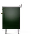 Nostalgie II 60 UP60FSNMPEGG Freestanding Dual Fuel Range with 7 Sealed Burners with Griddle and French Top Double Oven with Triple Glass Door with Brass knobs view 11