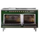 Nostalgie II 60 UP60FSNMPEGP Freestanding Dual Fuel Range with 7 Sealed Burners with Griddle and French Top Double Oven with Triple Glass Door with Copper knobs view 4