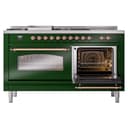 Nostalgie II 60 UP60FSNMPEGP Freestanding Dual Fuel Range with 7 Sealed Burners with Griddle and French Top Double Oven with Triple Glass Door with Copper knobs view 6