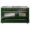 Nostalgie II 60 UP60FSNMPEGP Freestanding Dual Fuel Range with 7 Sealed Burners with Griddle and French Top Double Oven with Triple Glass Door with Copper knobs view 7