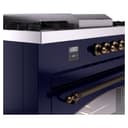 Nostalgie II 60 UP60FSNMPMBB Freestanding Dual Fuel Range with 7 Sealed Burners with Griddle and French Top Double Oven with Triple Glass Door with Bronze knobs view 8