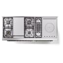 Nostalgie II 60 UP60FSNMPMBB Freestanding Dual Fuel Range with 7 Sealed Burners with Griddle and French Top Double Oven with Triple Glass Door with Bronze knobs view 9