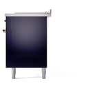 Nostalgie II 60 UP60FSNMPMBG Freestanding Dual Fuel Range with 7 Sealed Burners with Griddle and French Top Double Oven with Triple Glass Door with Brass knobs view 11