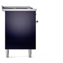 Nostalgie II 60 UP60FSNMPMBG Freestanding Dual Fuel Range with 7 Sealed Burners with Griddle and French Top Double Oven with Triple Glass Door with Brass knobs view 10