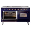 Nostalgie II 60 UP60FSNMPMBP Freestanding Dual Fuel Range with 7 Sealed Burners with Griddle and French Top Double Oven with Triple Glass Door with Copper knobs view 5