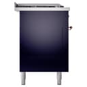 Nostalgie II 60 UP60FSNMPMBP Freestanding Dual Fuel Range with 7 Sealed Burners with Griddle and French Top Double Oven with Triple Glass Door with Copper knobs view 10