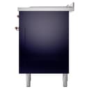 Nostalgie II 60 UP60FSNMPMBP Freestanding Dual Fuel Range with 7 Sealed Burners with Griddle and French Top Double Oven with Triple Glass Door with Copper knobs view 11