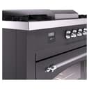 Nostalgie II 60 UP60FSNMPMGC Freestanding Dual Fuel Range with 7 Sealed Burners with Griddle and French Top Double Oven with Triple Glass Door with Chrome knobs view 8
