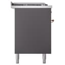 Nostalgie II 60 UP60FSNMPMGP Freestanding Dual Fuel Range with 7 Sealed Burners with Griddle and French Top Double Oven with Triple Glass Door with Copper knobs view 10