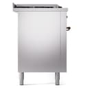 Nostalgie II 60 UP60FSNMPSSB Freestanding Dual Fuel Range with 7 Sealed Burners with Griddle and French Top Double Oven with Triple Glass Door with Bronze knobs view 10