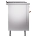 Nostalgie II 60 UP60FSNMPSSP Freestanding Dual Fuel Range with 7 Sealed Burners with Griddle and French Top Double Oven with Triple Glass Door with Copper knobs view 10