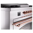 Nostalgie II 60 UP60FSNMPSSP Freestanding Dual Fuel Range with 7 Sealed Burners with Griddle and French Top Double Oven with Triple Glass Door with Copper knobs view 8