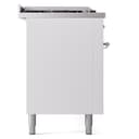 Nostalgie II 60 UP60FSNMPWHC Freestanding Dual Fuel Range with 7 Sealed Burners with Griddle and French Top Double Oven with Triple Glass Door with Chrome knobs view 10