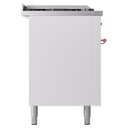 Nostalgie II 60 UP60FSNMPWHP Freestanding Dual Fuel Range with 7 Sealed Burners with Griddle and French Top Double Oven with Triple Glass Door with Copper knobs view 9