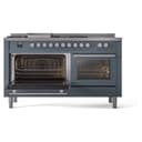 Professional Plus II 60 UP60FSQMPBG Freestanding Dual Fuel Range with 7 Sealed Burners with Griddle and French Top Double Oven with Solid Door with Stainless Steel knobs view 4