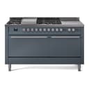 Professional Plus II 60 UP60FSQMPBG Freestanding Dual Fuel Range with 7 Sealed Burners with Griddle and French Top Double Oven with Solid Door with Stainless Steel knobs view 1