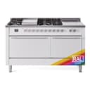 Professional Plus II 60 UP60FSQMPRA Freestanding Dual Fuel Range with 7 Sealed Burners with Griddle and French Top Double Oven with Solid Door with Stainless Steel knobs view 1