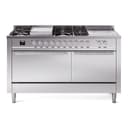 Professional Plus II 60 UP60FSQMPSS Freestanding Dual Fuel Range with 7 Sealed Burners with Griddle and French Top Double Oven with Solid Door view 1