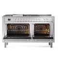 Professional Plus II 60 UP60FSQMPSS Freestanding Dual Fuel Range with 7 Sealed Burners with Griddle and French Top Double Oven with Solid Door view 2