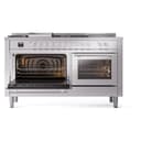 Professional Plus II 60 UP60FSQMPSS Freestanding Dual Fuel Range with 7 Sealed Burners with Griddle and French Top Double Oven with Solid Door view 3