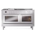 Professional Plus II 60 UP60FSQMPSS Freestanding Dual Fuel Range with 7 Sealed Burners with Griddle and French Top Double Oven with Solid Door view 5