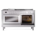 Professional Plus II 60 UP60FSQMPSS Freestanding Dual Fuel Range with 7 Sealed Burners with Griddle and French Top Double Oven with Solid Door view 5