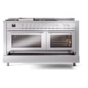 Professional Plus II 60 UP60FSQMPSS Freestanding Dual Fuel Range with 7 Sealed Burners with Griddle and French Top Double Oven with Solid Door view 6