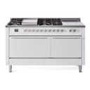 Professional Plus II 60 UP60FSQMPWH Freestanding Dual Fuel Range with 7 Sealed Burners with Griddle and French Top Double Oven with Solid Door with Stainless Steel knobs view 1