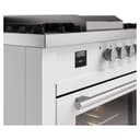 Professional Plus II 60 UP60FSQMPWH Freestanding Dual Fuel Range with 7 Sealed Burners with Griddle and French Top Double Oven with Solid Door with Stainless Steel knobs view 7