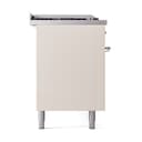 Nostalgie II 60 UP60FSQNMPAWC Freestanding Dual Fuel Range with 7 Sealed Burners with Griddle and French Top Double Oven with Solid Door with Chrome knobs view 4
