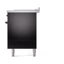 Nostalgie II 60 UP60FSQNMPBKB Freestanding Dual Fuel Range with 7 Sealed Burners with Griddle and French Top Double Oven with Solid Door with Bronze knobs view 5