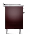 Nostalgie II 60 UP60FSQNMPBUC Freestanding Dual Fuel Range with 7 Sealed Burners with Griddle and French Top Double Oven with Solid Door with Chrome knobs view 4