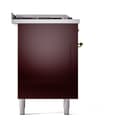 Nostalgie II 60 UP60FSQNMPBUG Freestanding Dual Fuel Range with 7 Sealed Burners with Griddle and French Top Double Oven with Solid Door with Brass knobs view 4