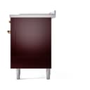 Nostalgie II 60 UP60FSQNMPBUG Freestanding Dual Fuel Range with 7 Sealed Burners with Griddle and French Top Double Oven with Solid Door with Brass knobs view 5