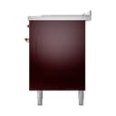 Nostalgie II 60 UP60FSQNMPBUP Freestanding Dual Fuel Range with 7 Sealed Burners with Griddle and French Top Double Oven with Solid Door with Copper knobs view 5