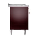 Nostalgie II 60 UP60FSQNMPBUP Freestanding Dual Fuel Range with 7 Sealed Burners with Griddle and French Top Double Oven with Solid Door with Copper knobs view 4