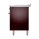 Nostalgie II 60 UP60FSQNMPBUP Freestanding Dual Fuel Range with 7 Sealed Burners with Griddle and French Top Double Oven with Solid Door with Copper knobs view 5