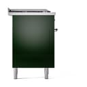 Nostalgie II 60 UP60FSQNMPEGC Freestanding Dual Fuel Range with 7 Sealed Burners with Griddle and French Top Double Oven with Solid Door with Chrome knobs view 4