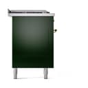 Nostalgie II 60 UP60FSQNMPEGG Freestanding Dual Fuel Range with 7 Sealed Burners with Griddle and French Top Double Oven with Solid Door with Brass knobs view 4