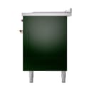 Nostalgie II 60 UP60FSQNMPEGP Freestanding Dual Fuel Range with 7 Sealed Burners with Griddle and French Top Double Oven with Solid Door with Copper knobs view 5