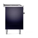 Nostalgie II 60 UP60FSQNMPMBB Freestanding Dual Fuel Range with 7 Sealed Burners with Griddle and French Top Double Oven with Solid Door with Bronze knobs view 4