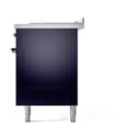 Nostalgie II 60 UP60FSQNMPMBB Freestanding Dual Fuel Range with 7 Sealed Burners with Griddle and French Top Double Oven with Solid Door with Bronze knobs view 5