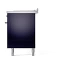 Nostalgie II 60 UP60FSQNMPMBC Freestanding Dual Fuel Range with 7 Sealed Burners with Griddle and French Top Double Oven with Solid Door with Chrome knobs view 5