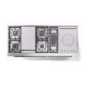 Nostalgie II 60 UP60FSQNMPMGC Freestanding Dual Fuel Range with 7 Sealed Burners with Griddle and French Top Double Oven with Solid Door with Chrome knobs view 3