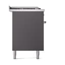 Nostalgie II 60 UP60FSQNMPMGC Freestanding Dual Fuel Range with 7 Sealed Burners with Griddle and French Top Double Oven with Solid Door with Chrome knobs view 4