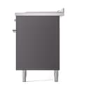 Nostalgie II 60 UP60FSQNMPMGC Freestanding Dual Fuel Range with 7 Sealed Burners with Griddle and French Top Double Oven with Solid Door with Chrome knobs view 5