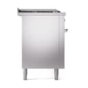 Nostalgie II 60 UP60FSQNMPSSC Freestanding Dual Fuel Range with 7 Sealed Burners with Griddle and French Top Double Oven with Solid Door with Chrome knobs view 4