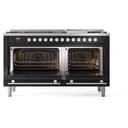 Professional Plus II 60 UP60FSWMPBK Freestanding Dual Fuel Range with 7 Sealed Burners with Griddle and French Top Double Oven with Triple Glass Door with Stainless Steel knobs view 3